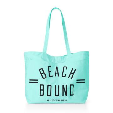 NWT Sz M Set 3 Pz Victoria&#039;s Secret tote Bag, Bra top,Tank Top Mint Beach Bound