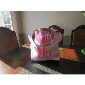 NEW Victoria&#039;s Secret VS Sexy Canvas Weekender Beach Gym Tote Getaway Bag PINK