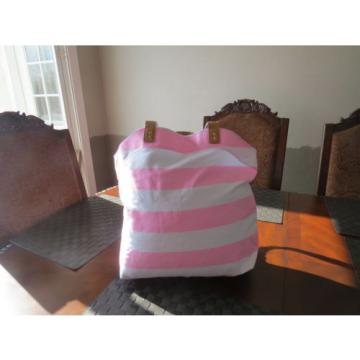 NEW Victoria&#039;s Secret VS Sexy Canvas Weekender Beach Gym Tote Getaway Bag PINK