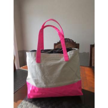 NEW Victoria&#039;s Secret VS Sexy Canvas Weekender Beach Gym Tote Getaway Bag PINK