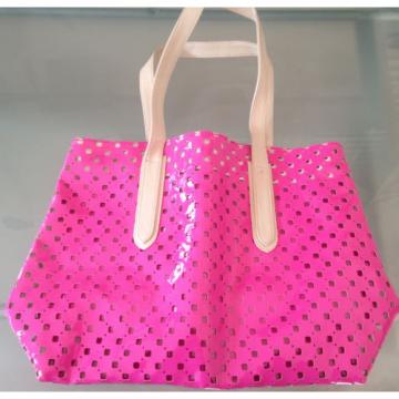 NEW Victoria&#039;s Secret Pink Large Tote Bag Weekend Beach Pool Neon Very Sexy NWT