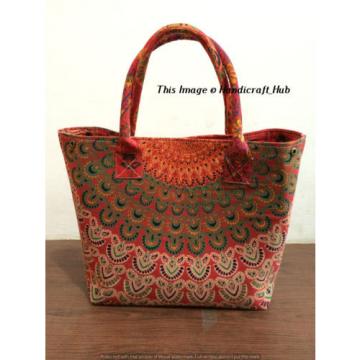 Indian Ombre Handmade Mandala Shopping Purse Cotton Beach Bag Large Tote Bag