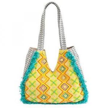 Sunshine Multi Color Handbag Bag Purse Tote BI-1192 Fashion Boho Festival Beach