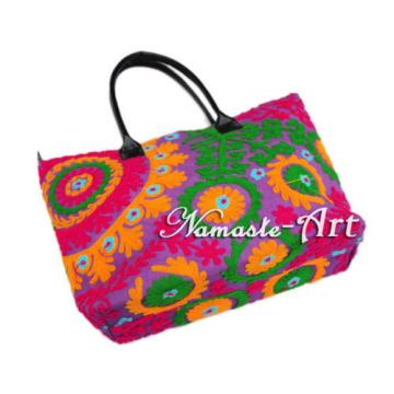 Indian Cotton Tote Handmade Shoulder Suzani Art Embroidery Woman Beach Boho Bag