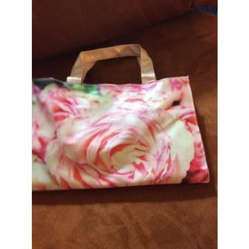 TOUS  Rose  Floral Tote SMALL BOOK BEACH Bag   HTF