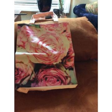 TOUS  Rose  Floral Tote SMALL BOOK BEACH Bag   HTF