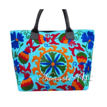 Indian Cotton Tote Shoulder Embroidery Suzani Handbag Woman Beach Boho Bag  jk24