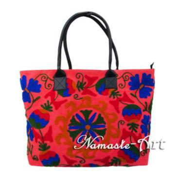 Indian Cotton Tote Shoulder Embroidery Suzani Handbag Woman Beach Boho Bag  jk34