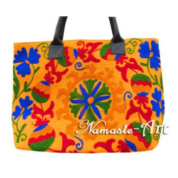 Indian Cotton Tote Shoulder Embroidery Suzani Handbag Woman Beach Boho Bag  jk35