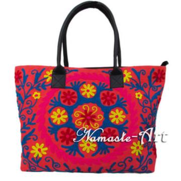 Indian Cotton Tote Shoulder Embroidery Suzani Handbag Woman Beach Boho Bag  jk23