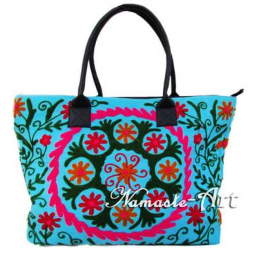 Indian Cotton Tote Shoulder Embroidery Suzani Handbag Woman Beach Boho Bag  jk25