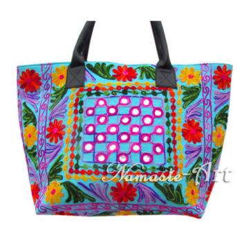 Indian Cotton Tote Shoulder Embroidery Suzani Handbag Woman Beach Boho Bag  jk26