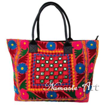 Indian Cotton Tote Shoulder Embroidery Suzani Handbag Woman Beach Boho Bag  jk33