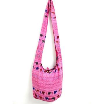 SMALL GIFT SUMMER BEACH SHOULDER BAG CUSTOM NATIVE TOP HOBO ELEPHANT THAI PINK