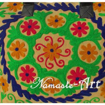 Indian Cotton Tote Shoulder Embroidery Suzani Handbag Woman Beach Boho Bag  jk17