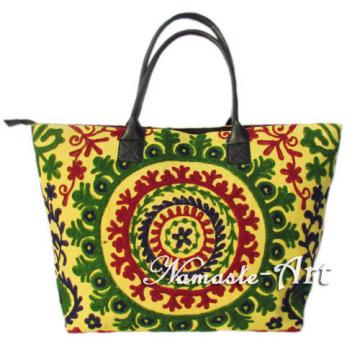 Indian Cotton Tote Shoulder Embroidery Suzani Handbag Woman Beach Boho Bag  jk28