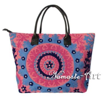 Indian Cotton Tote Shoulder Embroidery Suzani Handbag Woman Beach Boho Bag  jk31