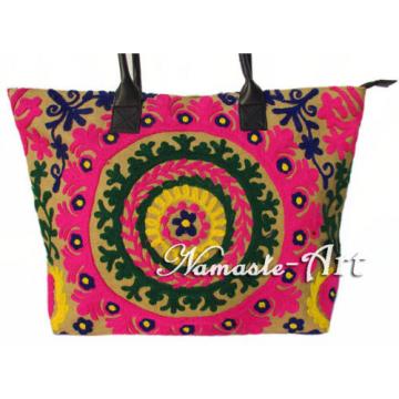 Indian Cotton Tote Shoulder Embroidery Suzani Handbag Woman Beach Boho Bag  jk29