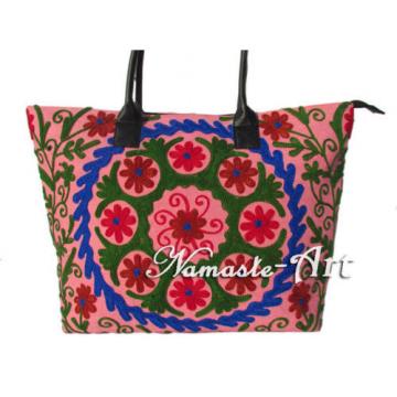 Indian Cotton Tote Shoulder Embroidery Suzani Handbag Woman Beach Boho Bag  jk36