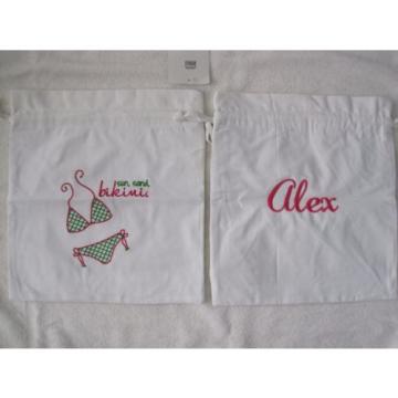 NWT Buckhead Betties Bikini Beach Bag Tote Personalized &#034;Alex&#034; for wet swimsuit