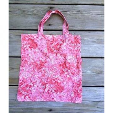 Unbranded Handmade Pink Floral Fabric Beach Pool Accessories Bag 12.5 x 12.5 in