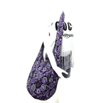 BUTTERFLY FLOWER BAG SLING YOGA HOBO BOHO BEACH THAI PURPLE TRAVEL SHOULDER GIFT