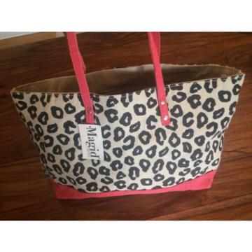 NWT MAGID LARGE TOTE BAG womens PURSE Cheetah Canvas BEACH TOTE DIAPER BAG