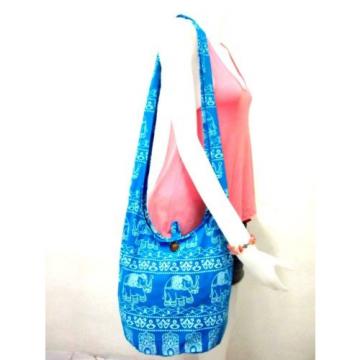 F3 BAG SLING SHOULDER GYPSY ADVENTURE BEACH HOBO BOHO BLUE/WHITE ELEPHANT CHILD