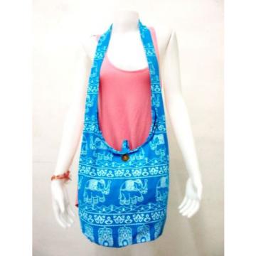 F3 BAG SLING SHOULDER GYPSY ADVENTURE BEACH HOBO BOHO BLUE/WHITE ELEPHANT CHILD