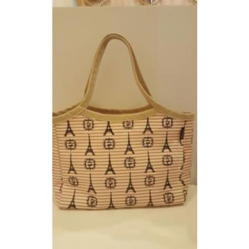 Shopping tote, and beach bag, paris pattern/ only sale in Japan