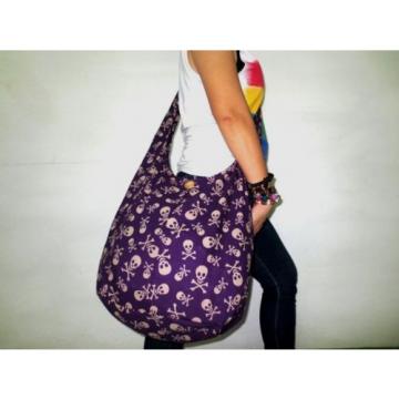 COOL! BAG SLING SHOULDER ADVENTURE BEACH HOBO HIPPIE LARGE GHOST PURPLE TRAVEL