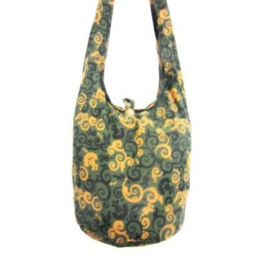 BAG SLING SHOULDER GYPSY ADVENTURE BEACH HOBO BOHO SPIRAL CHILD GREEN YOGA GIFT