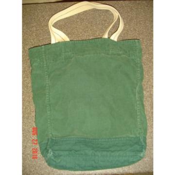 HOLLISTER CA Green Corduroy Tote Book Bag Handbag Beach School Travel FC185