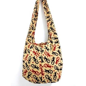 NEW GECKO HEART HOBO LIZARD SHOULDER BAG MESSENGER GYPSY CROSSBODY THAI BEACH