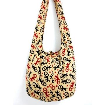 NEW GECKO HEART HOBO LIZARD SHOULDER BAG MESSENGER GYPSY CROSSBODY THAI BEACH