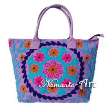 Indian Cotton Embroidery Suzani Tote Shoulder Handbag Woman Beach Boho Bag  jk15