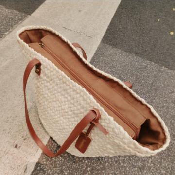 Fashion Women Summer High Quality Straw Bags Beach Tote Shoulder Bag Handbag