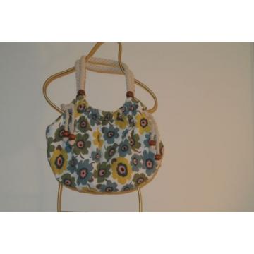 Women&#039;s summer beach bag, Print fabric, fully lined, snap closing, Rope straps