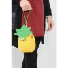 Straw Bag Rattan Plait Yellow Pineapple Green Strap Cross Body KF09-246 S#