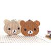 2016 New Fashion Women Summer Cute Brown Bear Straw Bag Beach Tote Bag Handbag