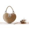 New Fashion Women Summer  Beach Tote Messenger Bag Handbag Straw Bag heart shape