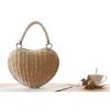 New Fashion Women Summer  Beach Tote Messenger Bag Handbag Straw Bag heart shape