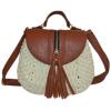 Women Summer Beach Straw Weave Shoulder Handbag Messenger Cross Body Tote Bag