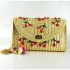 Cute Handmade Straw Handbag Fruit Bag Strawberry Purse Woven Women Messenger Bag