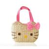 Newest Kitty Cat Straw Bag Shoulder Environmental ProtectionCute Bag Handbag