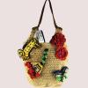 SB-004 Women&#039;s Single Shoulder Bag Paper Straw Handbag with Tiger Pattern