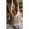 the SAK FLOWER RATTAN,WICKER, STRAW, LINED BAG, TOTE *** SCREAMS SPRING!! EUC