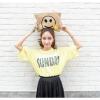 Women&#039;s handmade cute summer straw clutch bag with Emoji smile face tassel