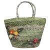 Women Summer Beach Straw Lace Beads Shopping Purse Tote Shoulder Bag Handbag