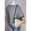 BRIGHTON Medium Tan Woven Brown Leather Shoulder Hobo Tote Satchel Purse Bag